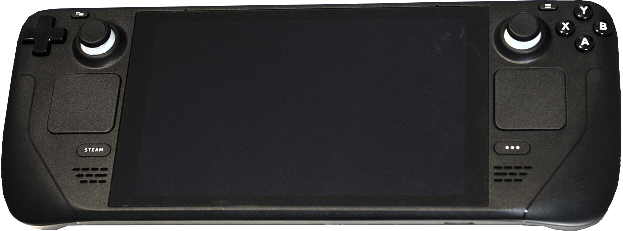 ปุ่มควบคุมและ Trackpad บนเครื่องเล่นเกมพีซีพกพา
